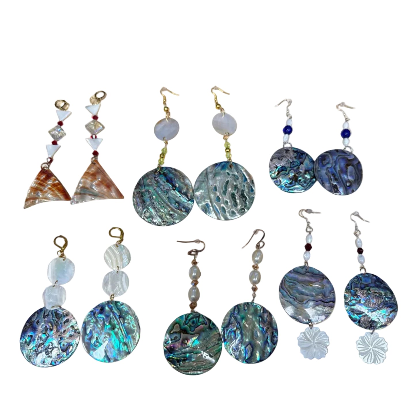 Aan Yadi Embellished Abalone Earrings