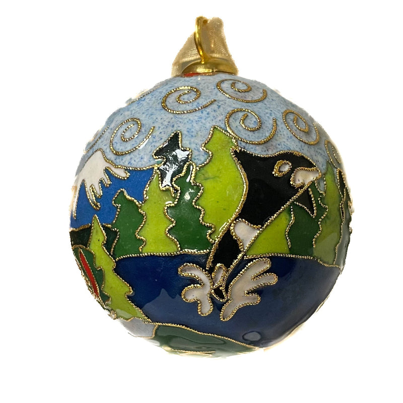 Juneau, Alaska Landmarks Design - Handcrafted Cloisonné Ornament