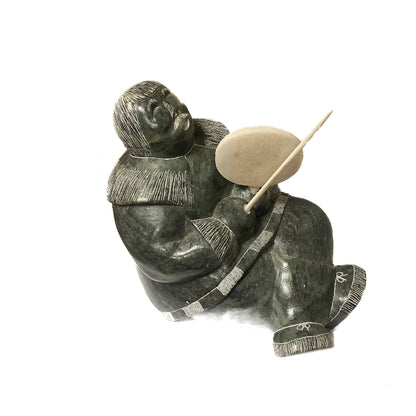 Thomas Ekak Sculpture Soapstone Drummer - Vintage