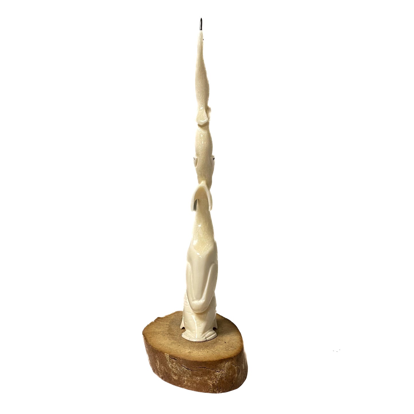 Robert McCoy-Apangalook Sculpture Ivory Seamammal Totem