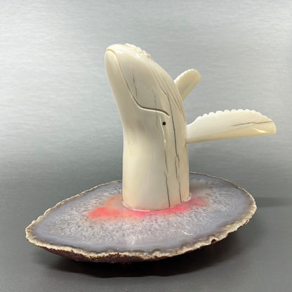 Ivory- Pungowiyi; Humpback Whale, Agate