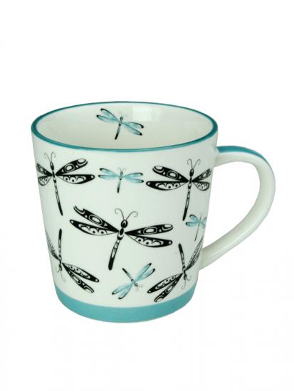 Dragonfly Textile Line Ceramic Mug