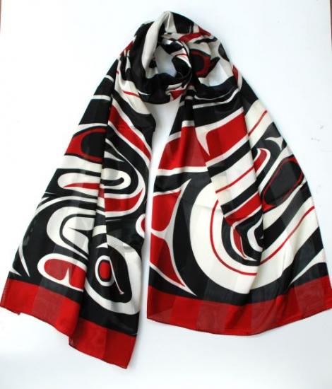 Wolf Poly Satin Scarf