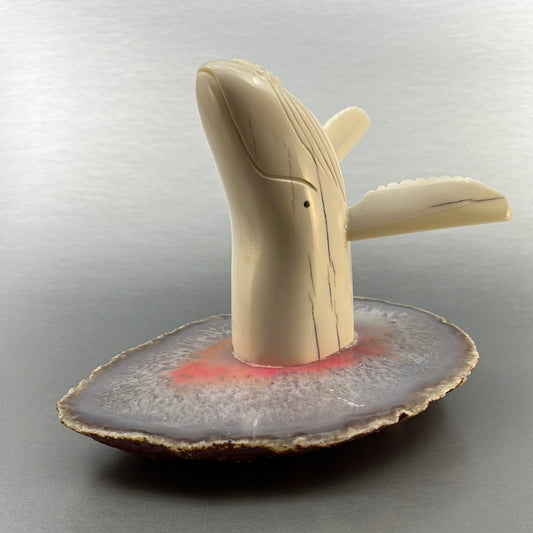 Ivory- Pungowiyi; Humpback Whale, Agate