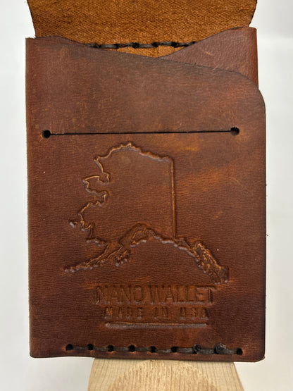 Hand-stitched Leather Nano Wallet