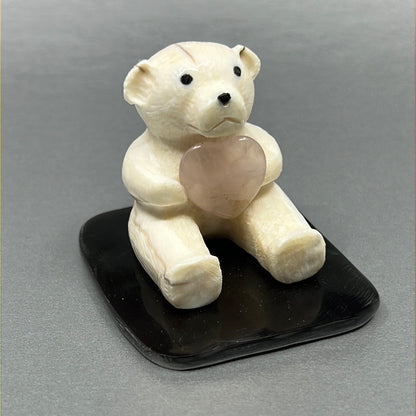 Ivory- Pungowiyi; Teddy Bear, Heart, Baleen, Base