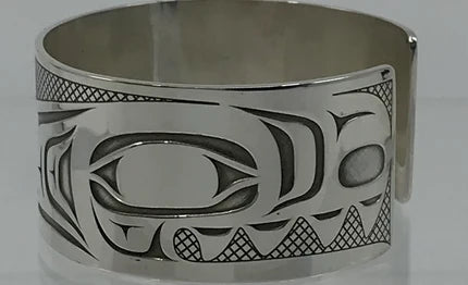 Terrence Campbell Bracelet Silver 1" - Killer Whale