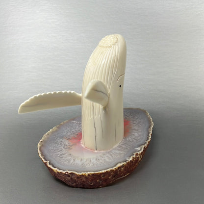 Ivory- Pungowiyi; Humpback Whale, Agate