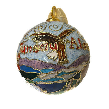 Juneau, Alaska Landmarks Design - Handcrafted Cloisonné Ornament