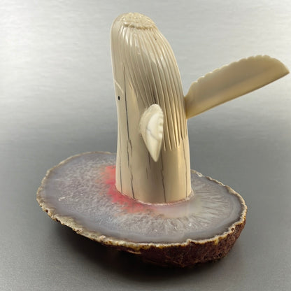 Ivory- Pungowiyi; Humpback Whale, Agate