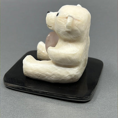 Ivory- Pungowiyi; Teddy Bear, Heart, Baleen, Base