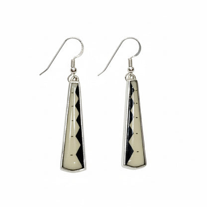Dawn Wallace Long Triangle Ivory Earrings