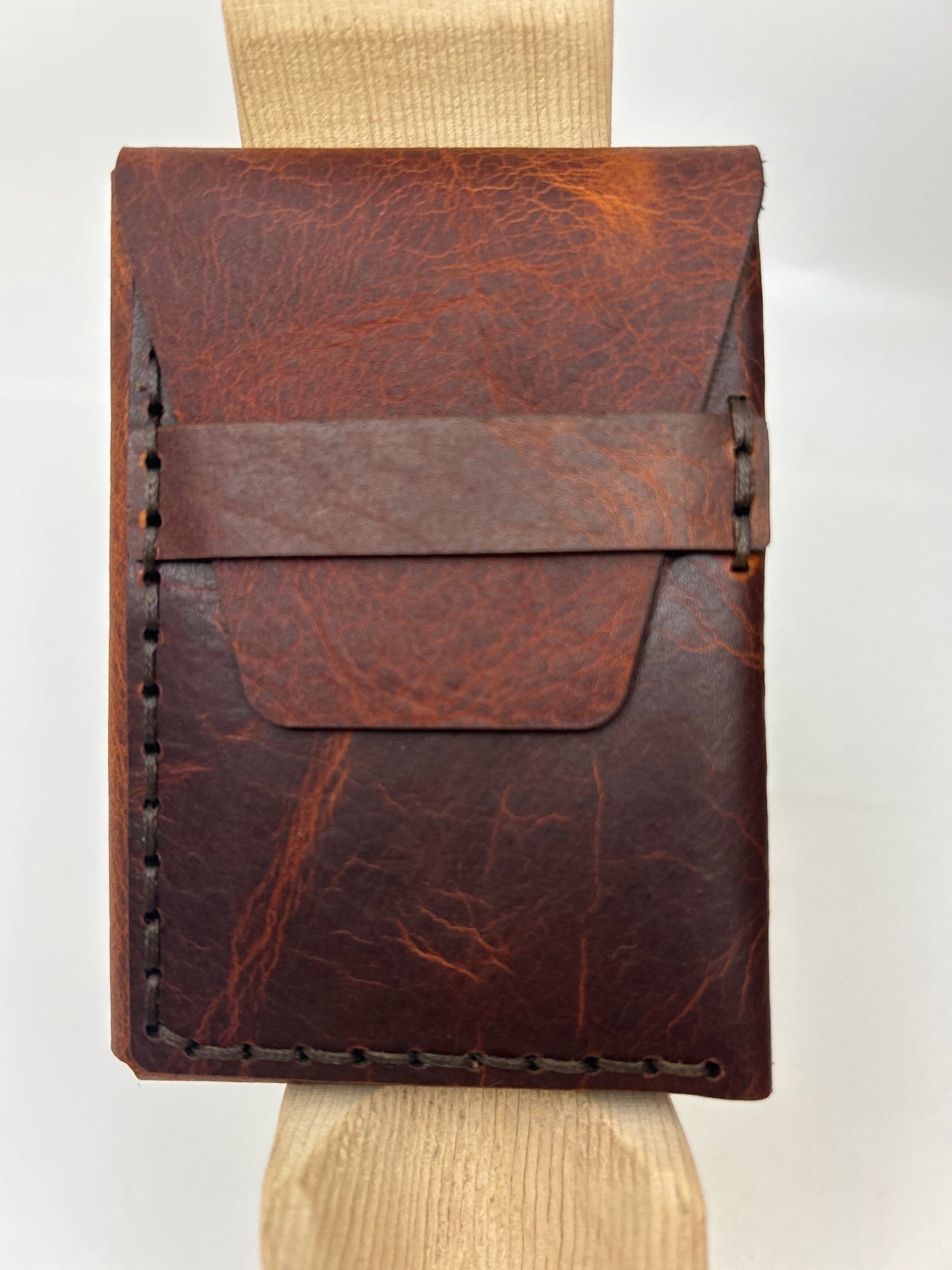Hand-stitched Leather Nano Wallet