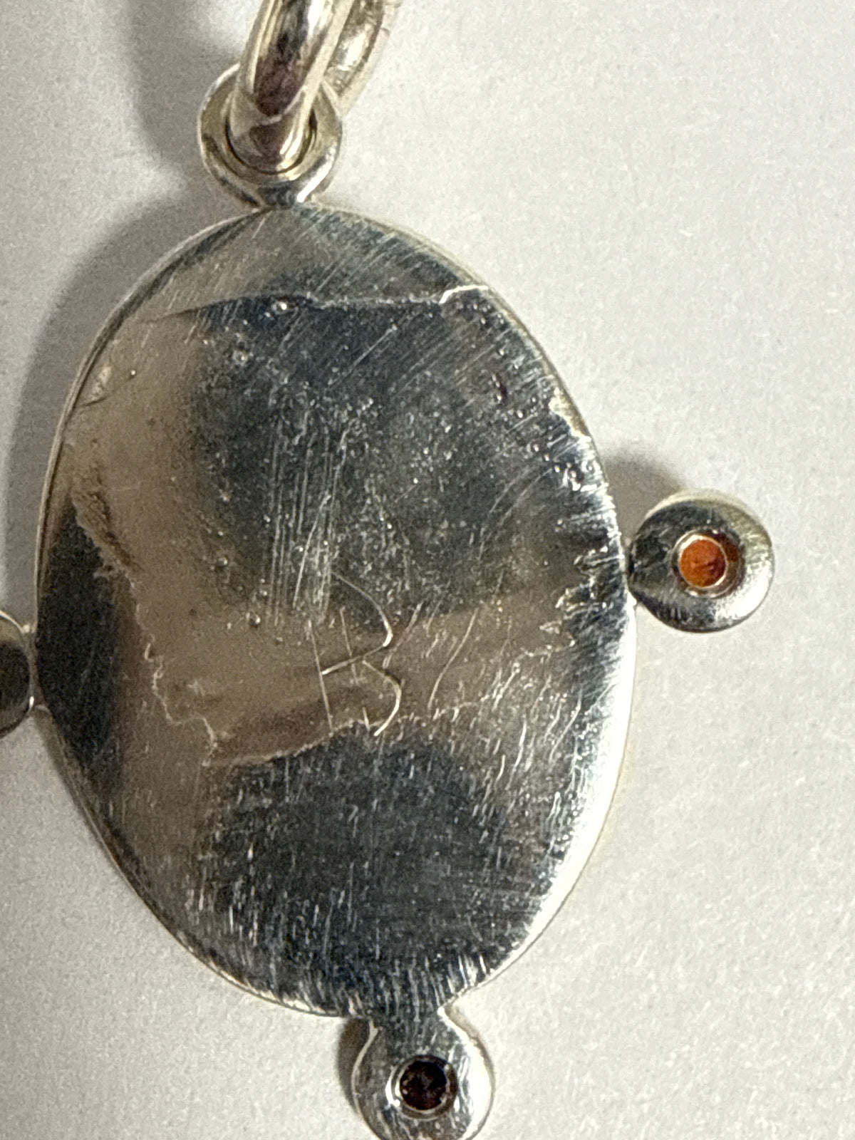 Hollie Bartlett Pendant Silver & Red Garnet - Raven