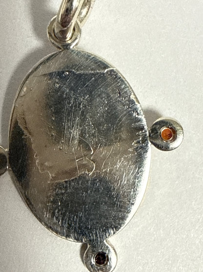 Hollie Bartlett Pendant Silver & Red Garnet - Raven