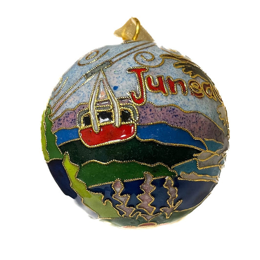 Juneau, Alaska Landmarks Design - Handcrafted Cloisonné Ornament