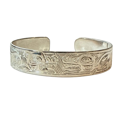 Ken Lea Bracelet Silver  1/2" - Double Wolf