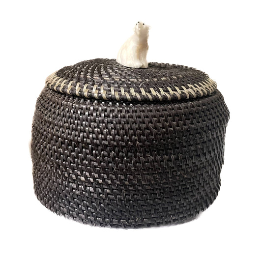 Marilyn Hank Baleen Basket with Polar Bear