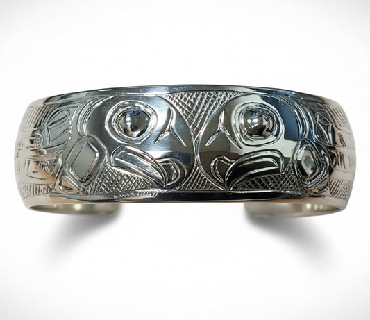 Gene Chilton Bracelet Silver 3/4" - Salmon