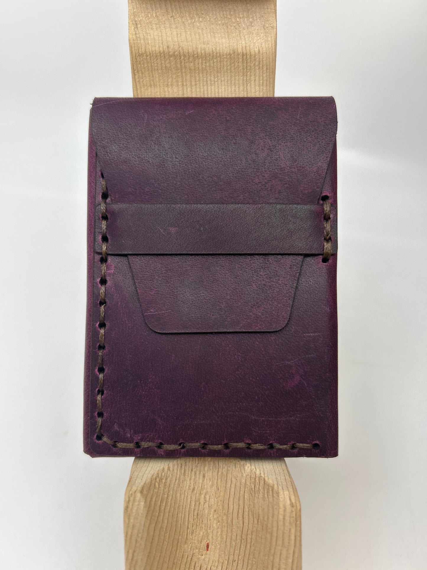 Hand-stitched Leather Nano Wallet