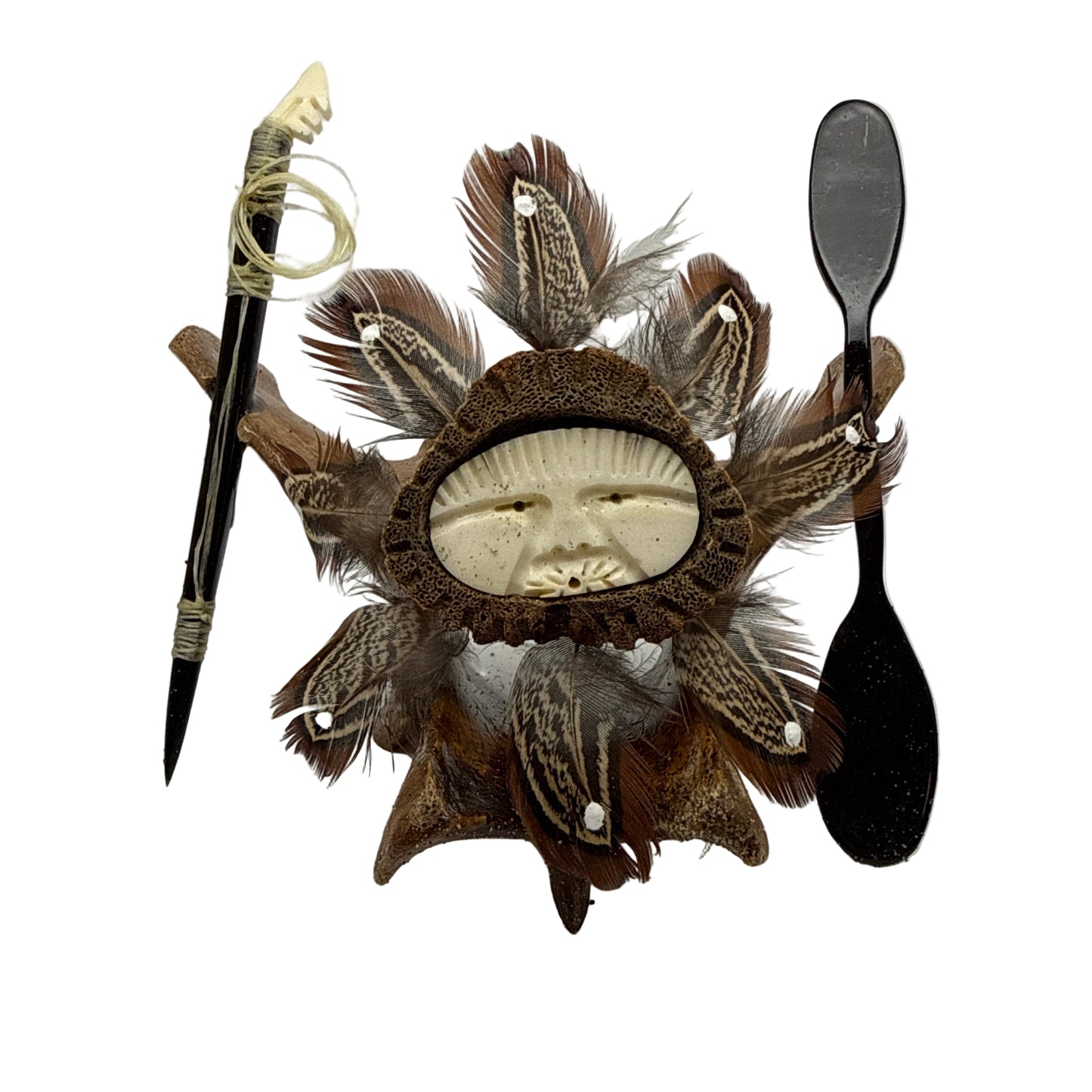 Wayne Komakhuk Small Yup'ik Spirit Mask - Seal Hunter