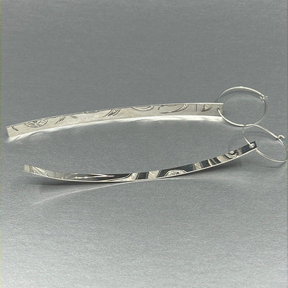 ER - N. Galanin; Silver, Curved Long Bar, 4.5"