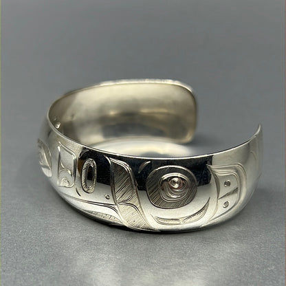 Bracelet- N. Galanin: Silver, Raven, 3/4"