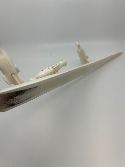 Ivory - 3 Spotted Seals on Ivory Tusk