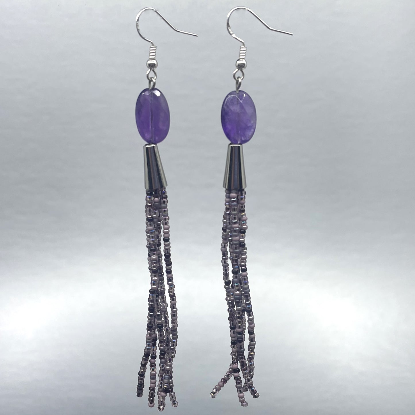 ER - Hoover Girls; Beaded Tassel, Amethyst