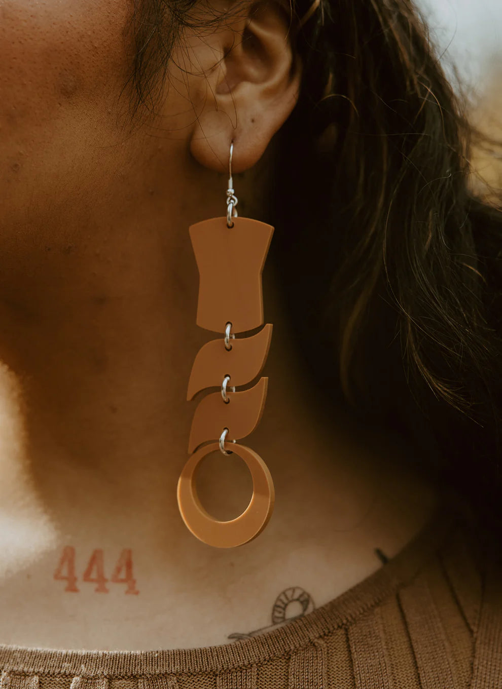 Copper Canoe Woman Spirit Flow Earrings