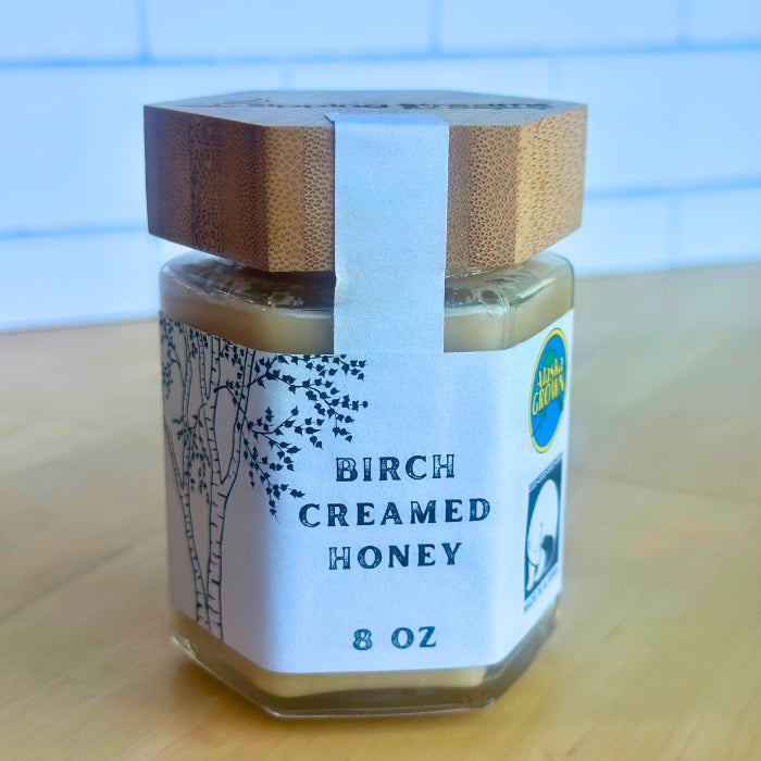 ALASKAN BIRCH CREAMED HONEY – 8 OZ