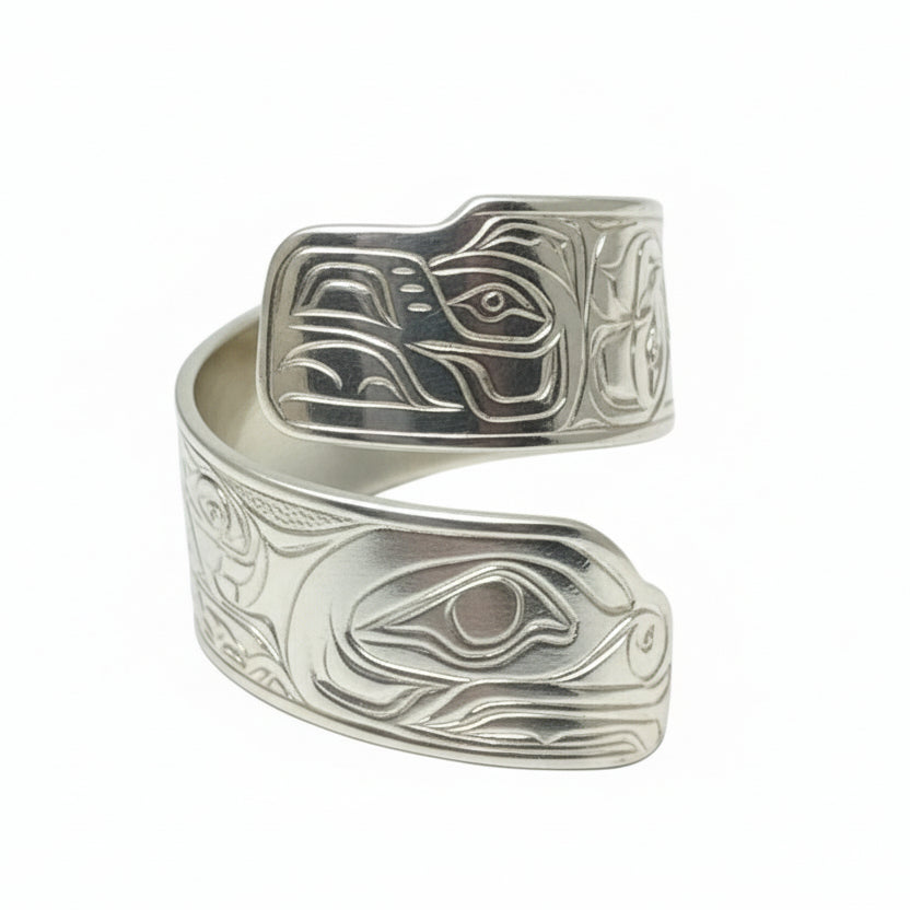 Tammy Owens Wrap Ring Silver - Raven & Frog