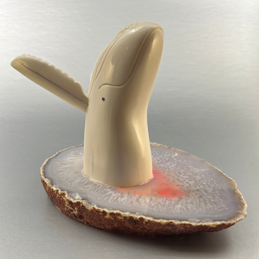 Ivory- Pungowiyi; Humpback Whale, Agate