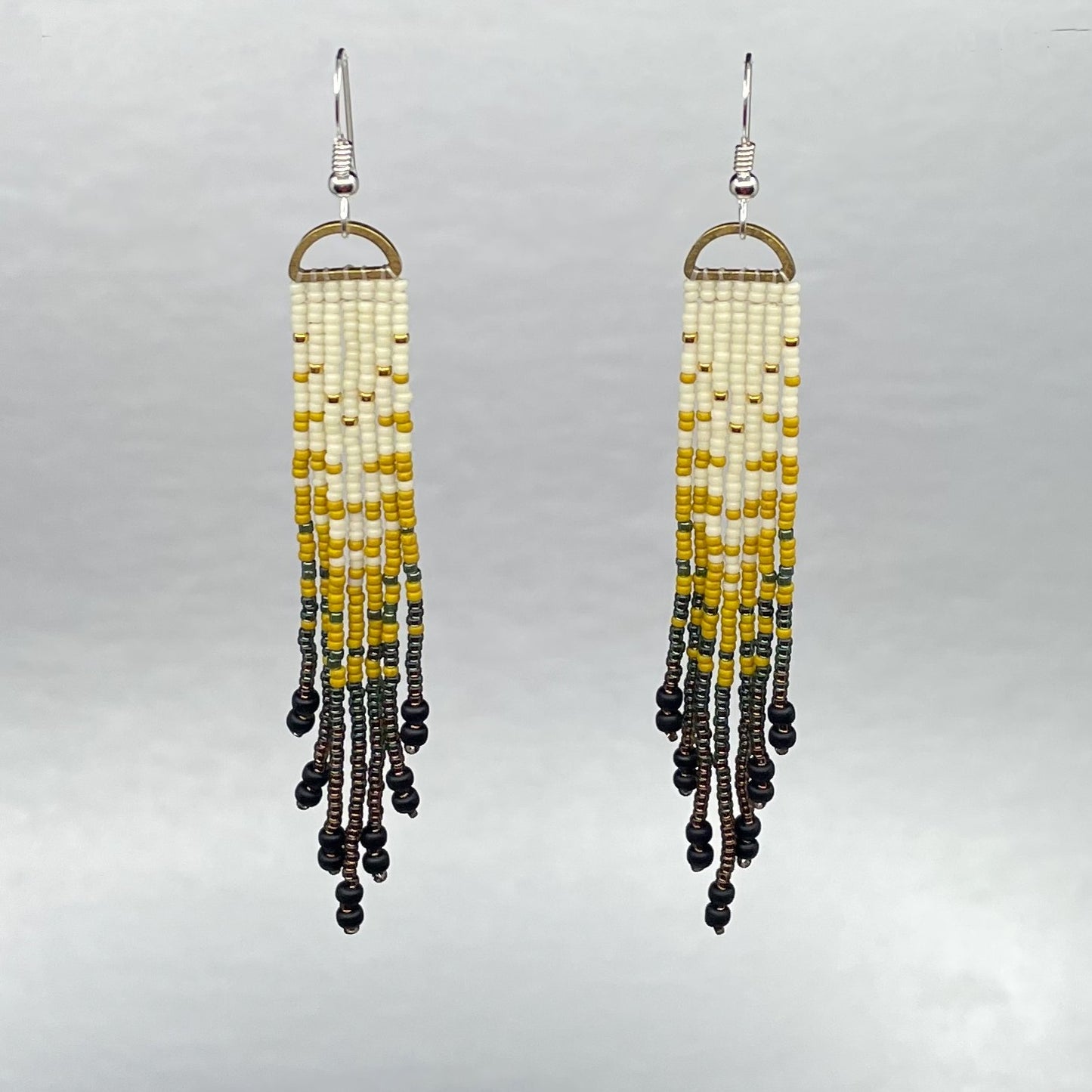 Pook Mini Beaded Fringe "Geometric" Earrings