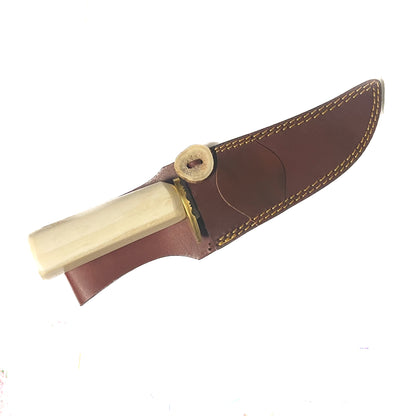 Handmade Walrus Ivory Knife by Athabascan Artist Leroy Burlip