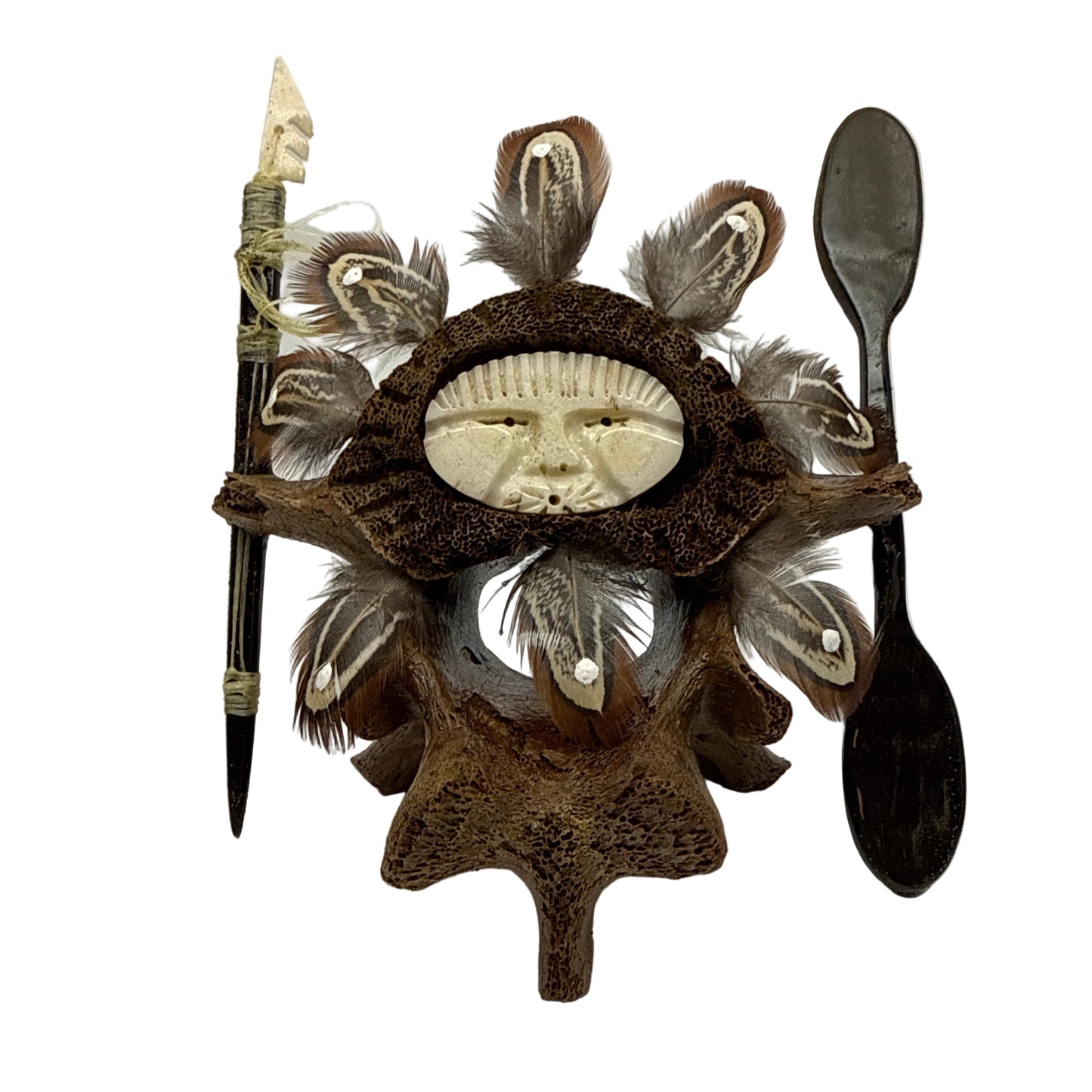 Wayne Komakhuk Small Yup'ik Spirit Mask - Seal Hunter