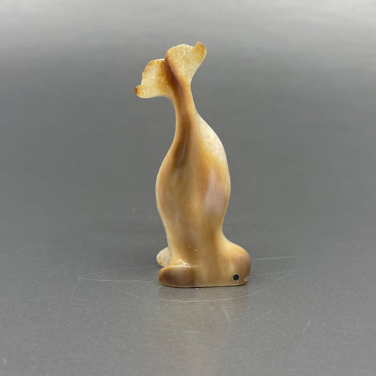 Ivory - S. Oozeva; Diving Beluga, Fossilized, 2-1/4"