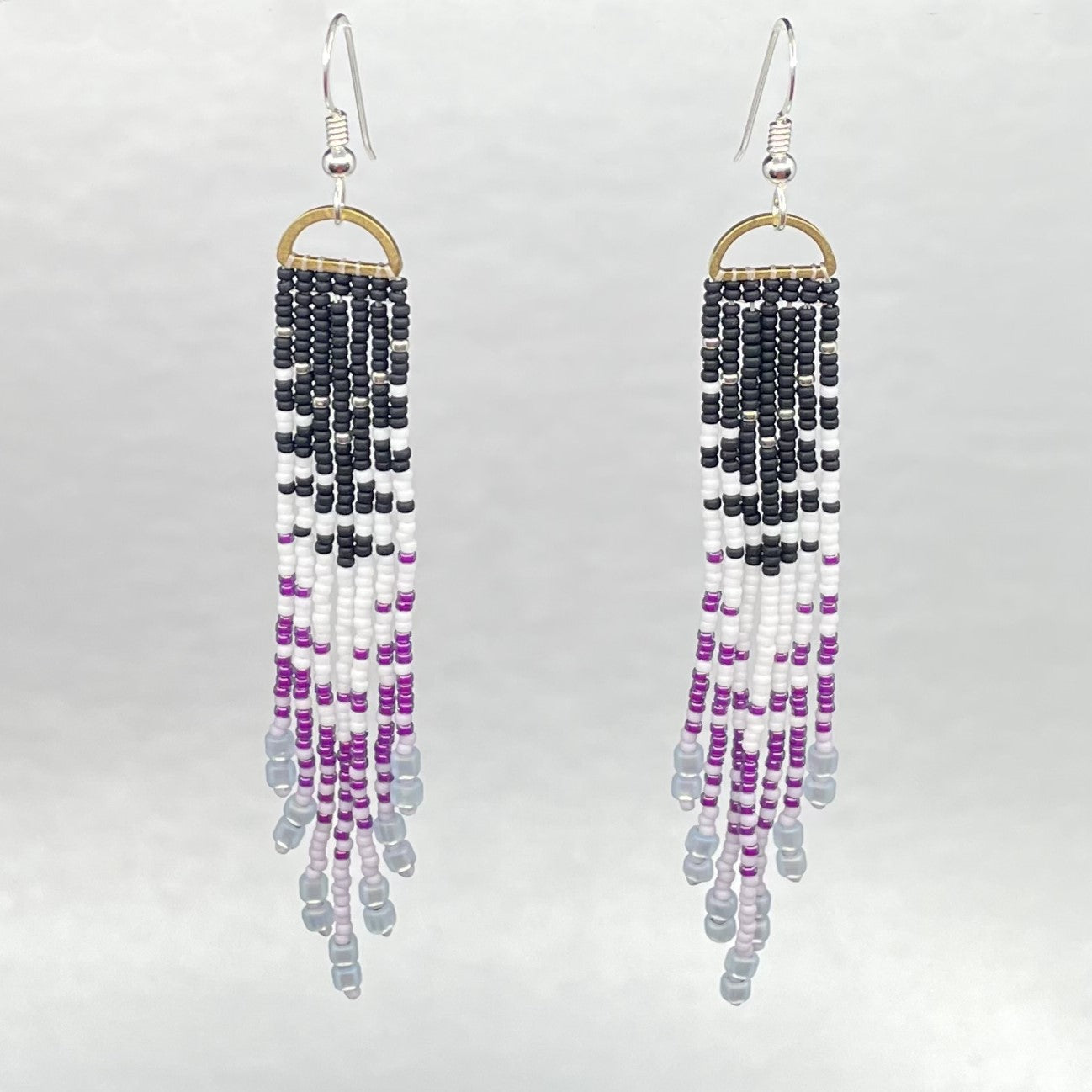 Pook Mini Beaded Fringe "Geometric" Earrings