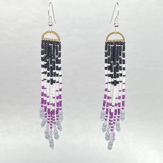 Pook Mini Beaded Fringe "Geometric" Earrings