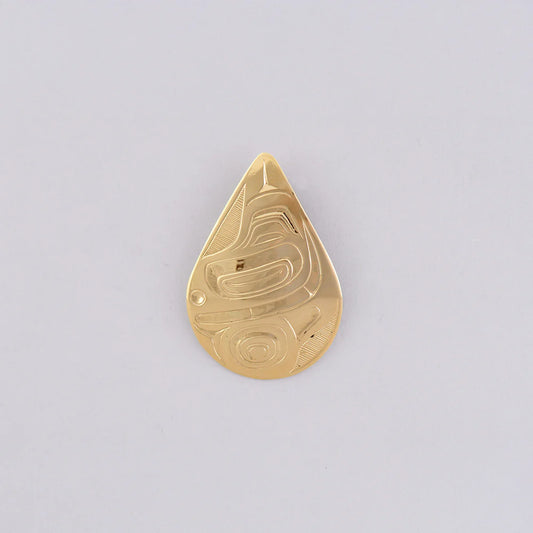 Don Yeomans Pendant 14k Gold - Eagle Looking at You