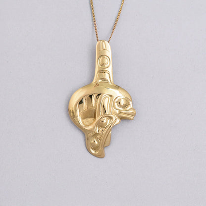 Phil Janze Pendant 20k Gold - Killer Whale