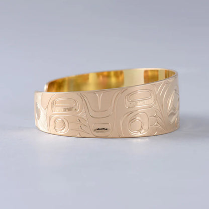 Landon Gunn Bracelet Gold - Bear/Salmon