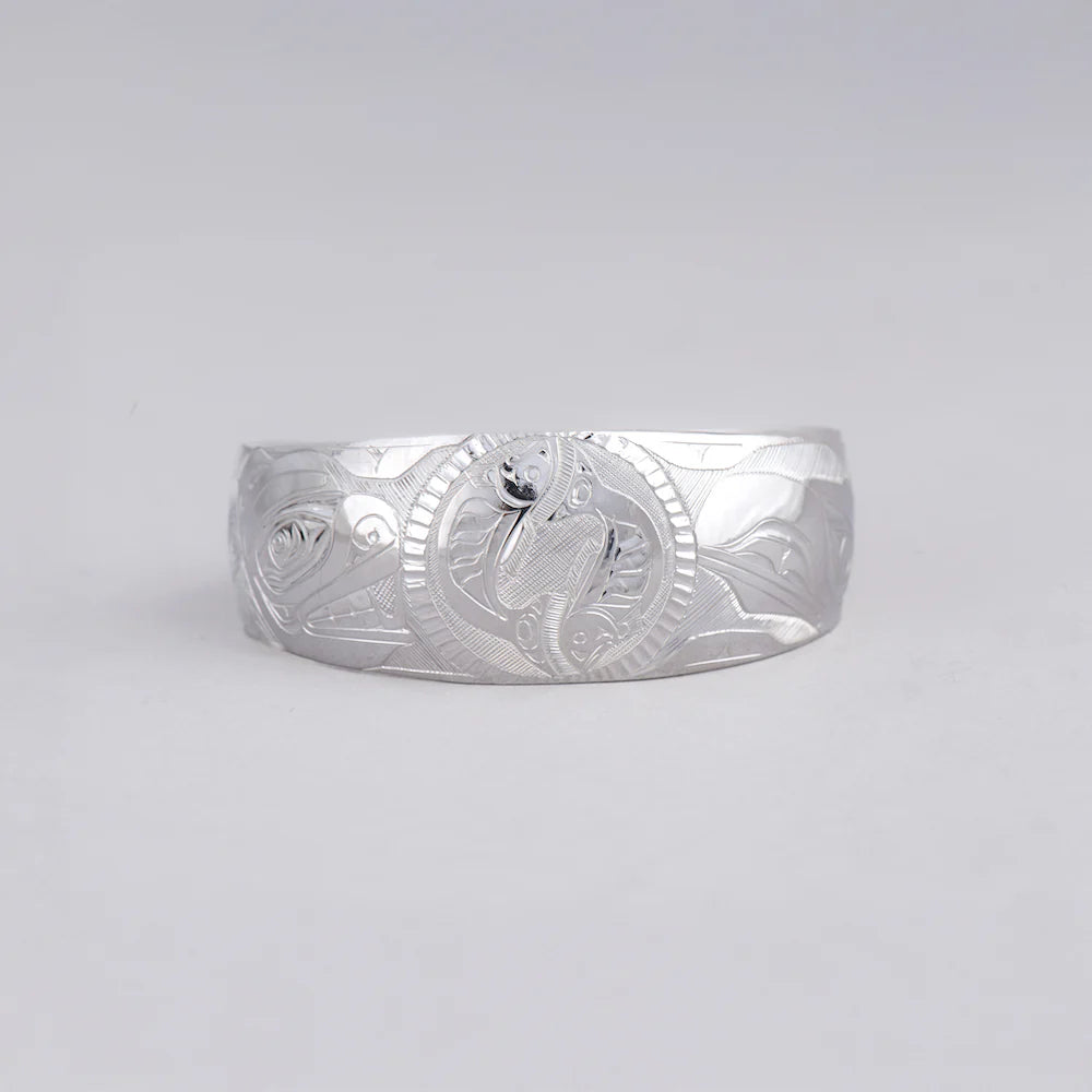 Andrew Williams Bracelet Silver - Raven Stealing Beaver's Lake