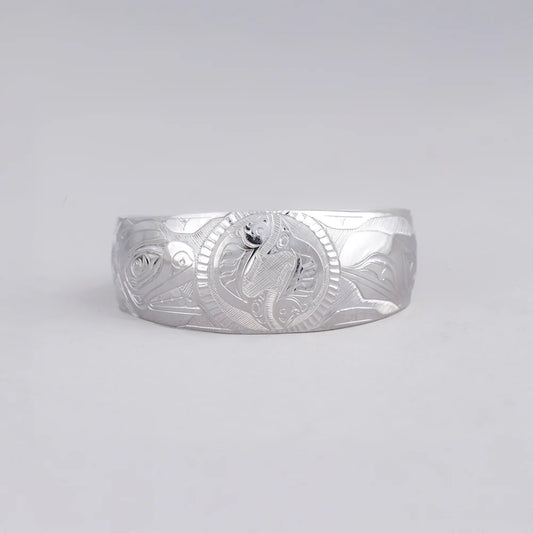 Andrew Williams Bracelet Silver - Raven Stealing Beaver's Lake