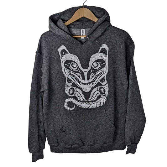 Totem Design House "Wolf" Unisex Hoodie (Dark Heather)