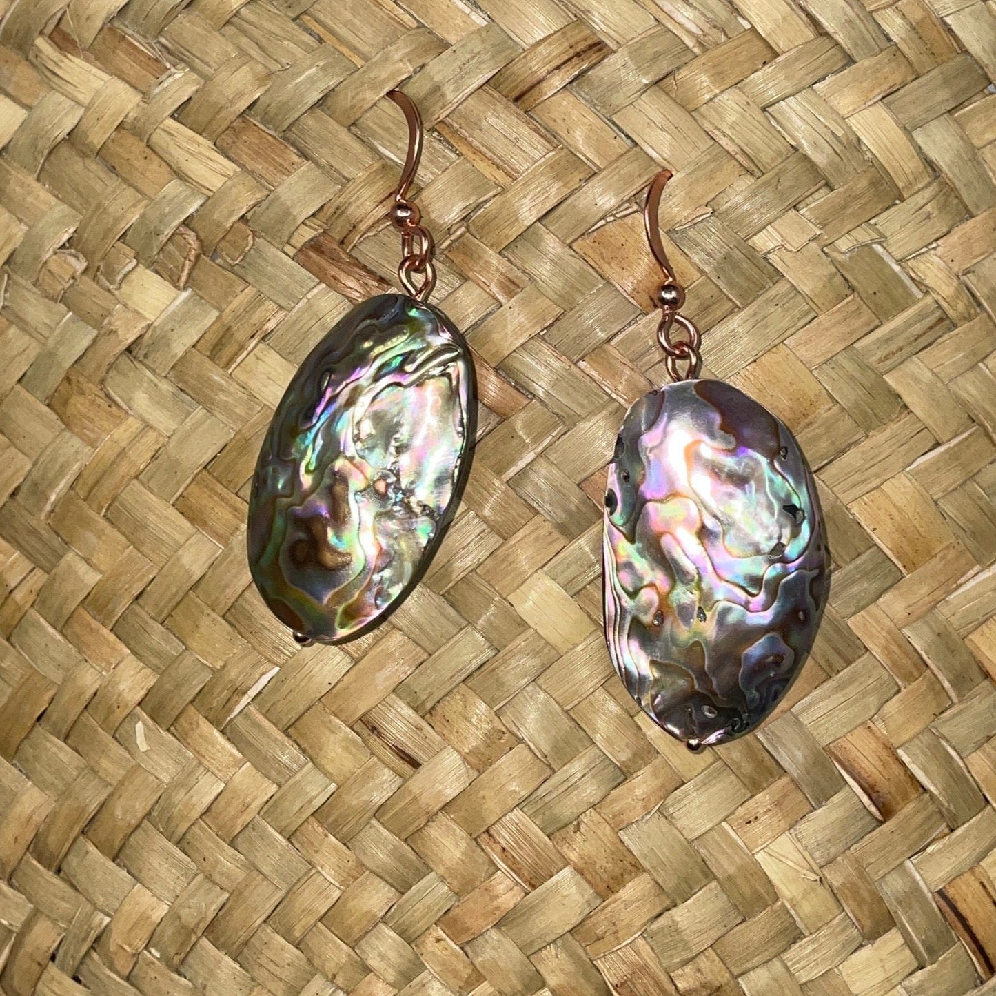 Sugar Bear Alaskan Treasure Hollow Abalone Earrings