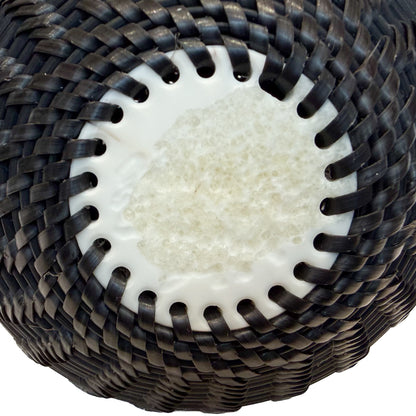 James Omnik Jr.- Small Baleen Basket with Ivory Whale Tail Finial