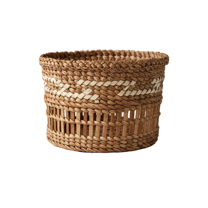 Holly Churchill Small Open Weave Basket False Embroidery
