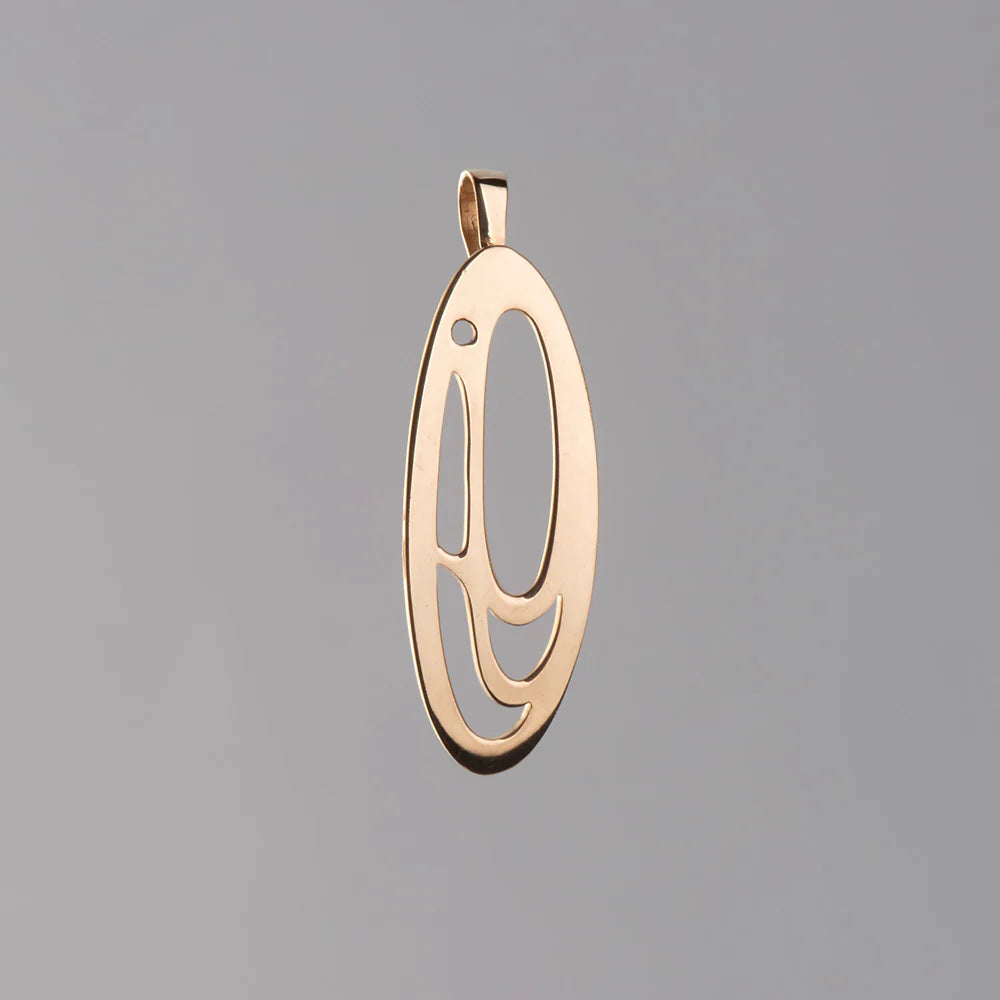 Val Malesku Pendant 14k Gold - Salmon Egg (Oval)