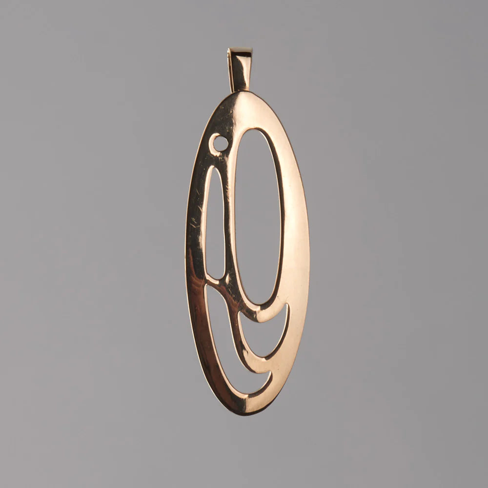 Val Malesku Pendant 14k Gold - Salmon Egg (Oval)